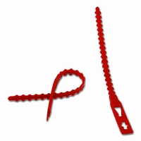 Kabelbinders - 232 mm - rattenstaartsluiting - rood
